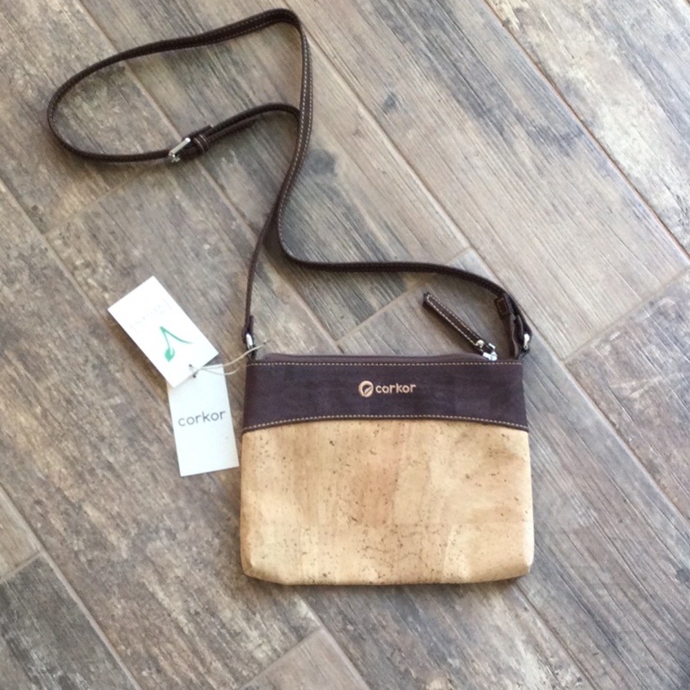 NWT Corkor Vegan Crossbody/Shoulder Bag with Adjustable Strap